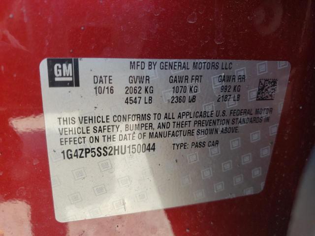 Photo 10 from auction – 2017 BUICK LACROSSE E with VIN 1G4ZP5SS2HU150044