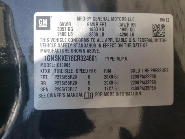 Photo 10 from auction – 2012 CHEVROLET SUBURBAN K with VIN 1GNSKKE76CR324601