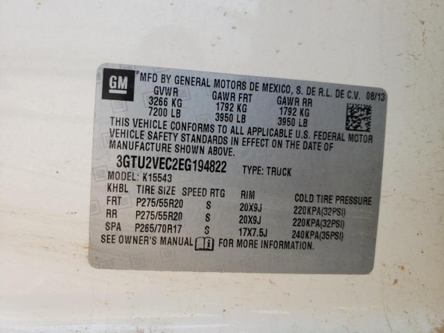 Foto 10 de la subasta – 2014 GMC SIERRA K15 con VIN 3GTU2VEC2EG194822