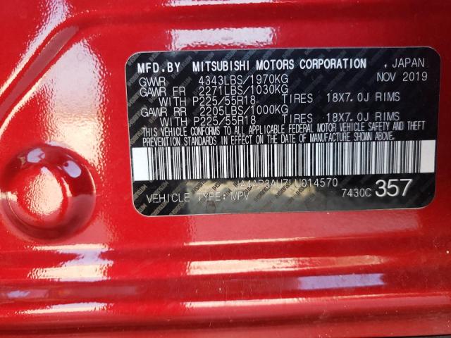 Photo 10 from auction – 2020 MITSUBISHI OUTLANDER with VIN JA4AP3AU7LU014570