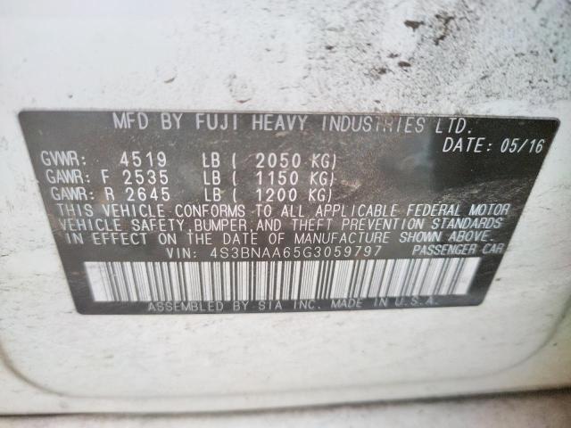 Photo 10 from auction – 2016 SUBARU LEGACY 2.5 with VIN 4S3BNAA65G3059797