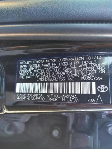 Photo 10 from auction – 2013 TOYOTA PRIUS C with VIN JTDKDTB34D1531160