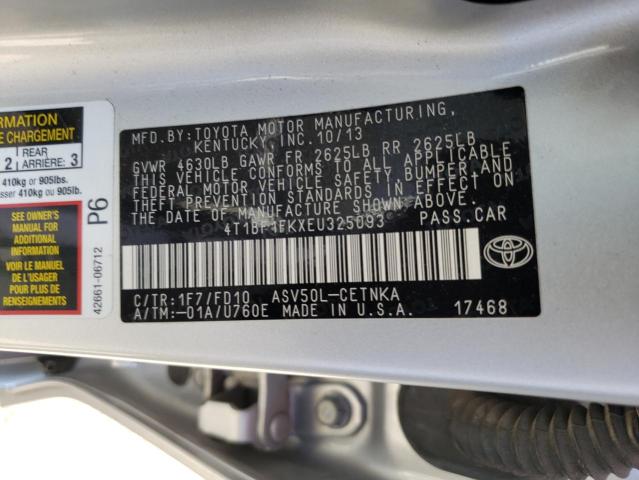 Photo 10 from auction – 2014 TOYOTA CAMRY L with VIN 4T1BF1FKXEU325093