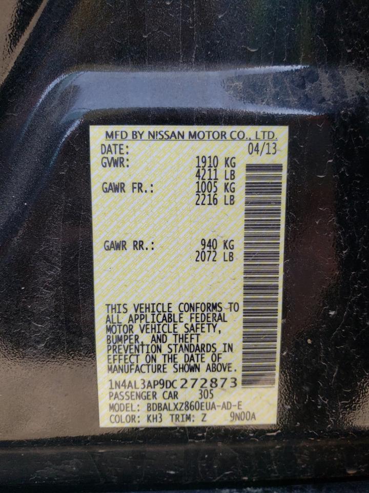 Photo 10 from auction – 2013 NISSAN ALTIMA 2.5 with VIN 1N4AL3AP9DC272873