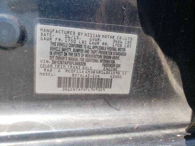 Photo 10 from auction – 2015 NISSAN VERSA S with VIN 3N1CN7APXFL949329