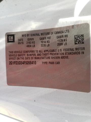 Photo 10 from auction – 2015 CHEVROLET CAMARO LT with VIN 2G1FD3D34F9266410