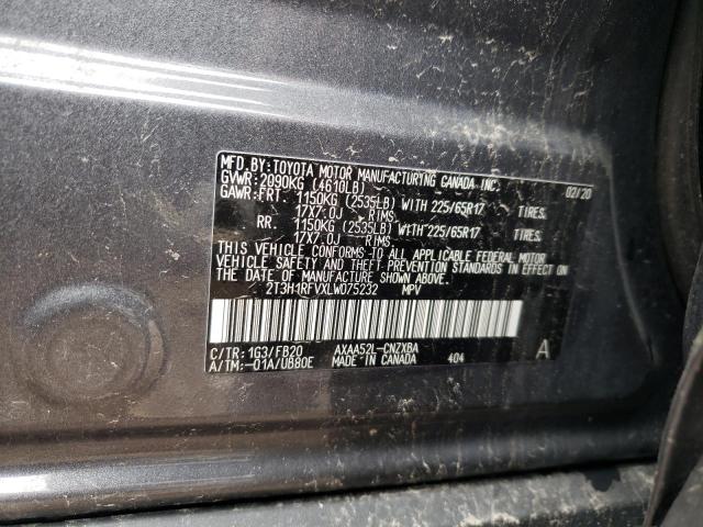 Photo 10 from auction – 2020 TOYOTA RAV4 LE with VIN 2T3H1RFVXLW075232