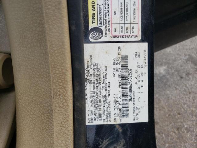Photo 10 from auction – 2010 MERCURY MILAN with VIN 3MEHM0HA2AR662537