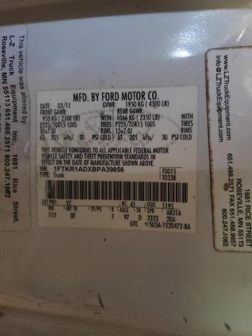 Photo 10 from auction – 2011 FORD RANGER with VIN 1FTKR1ADXBPA39856