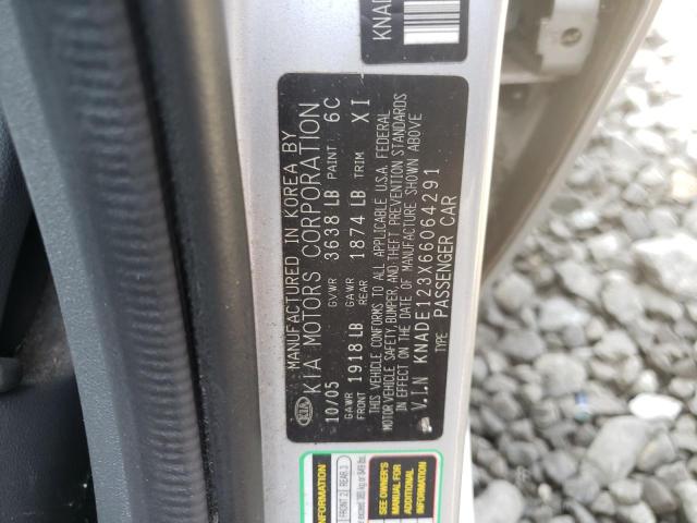 Photo 10 from auction – 2006 KIA RIO with VIN KNADE123X66064291