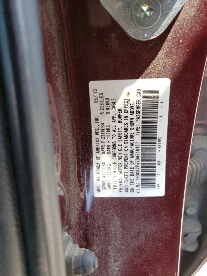 Photo 10 from auction – 2013 HONDA ACCORD SPO with VIN 1HGCR2F57DA210467