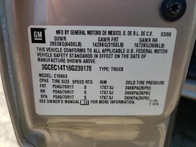 Photo 10 from auction – 2006 CHEVROLET SILVERADO with VIN 3GCEC14T16G239178