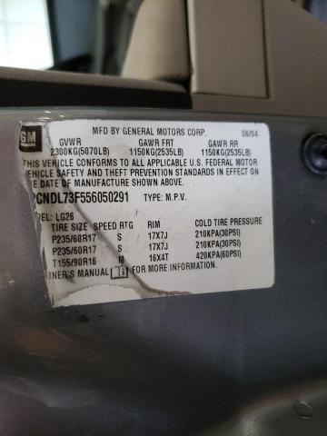 Photo 10 from auction – 2005 CHEVROLET EQUINOX LT with VIN 2CNDL73F556050291