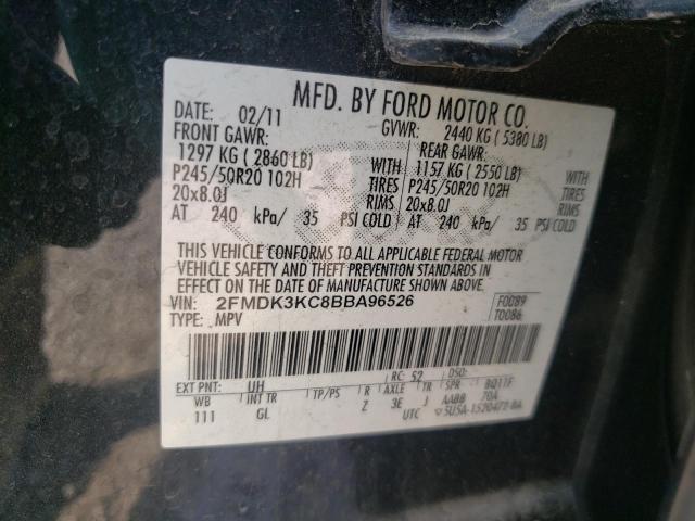 Photo 10 from auction – 2011 FORD EDGE LIMIT with VIN 2FMDK3KC8BBA96526