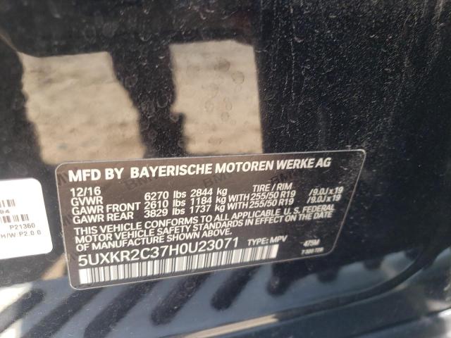 Photo 10 from auction – 2017 BMW X5 SDRIVE3 with VIN 5UXKR2C37H0U23071
