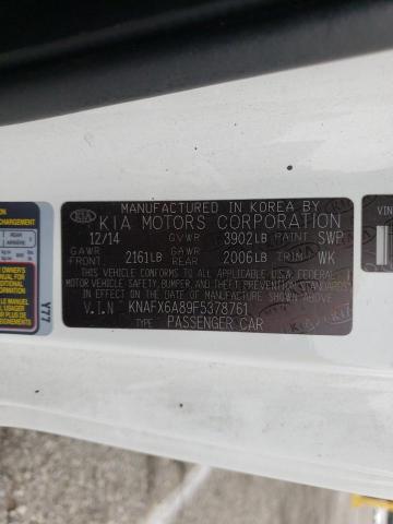Photo 10 from auction – 2015 KIA FORTE EX with VIN KNAFX6A89F5378761