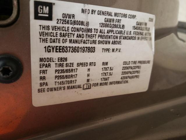 Photo 10 from auction – 2006 CADILLAC SRX with VIN 1GYEE637360197803