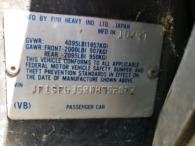 Photo 10 from auction – 1998 SUBARU FORESTER L with VIN JF1SF6358WH752823