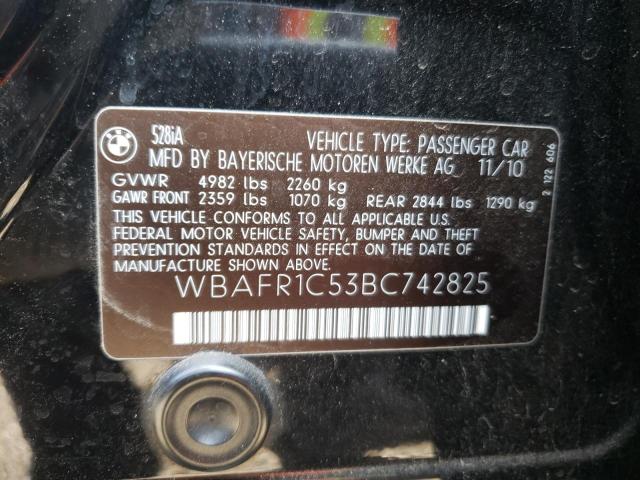 Photo 10 from auction – 2011 BMW 528 I with VIN WBAFR1C53BC742825