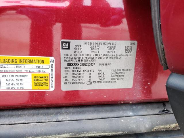 Photo 10 from auction – 2013 GMC ACADIA SLT with VIN 1GKKRRKD9DJ253437