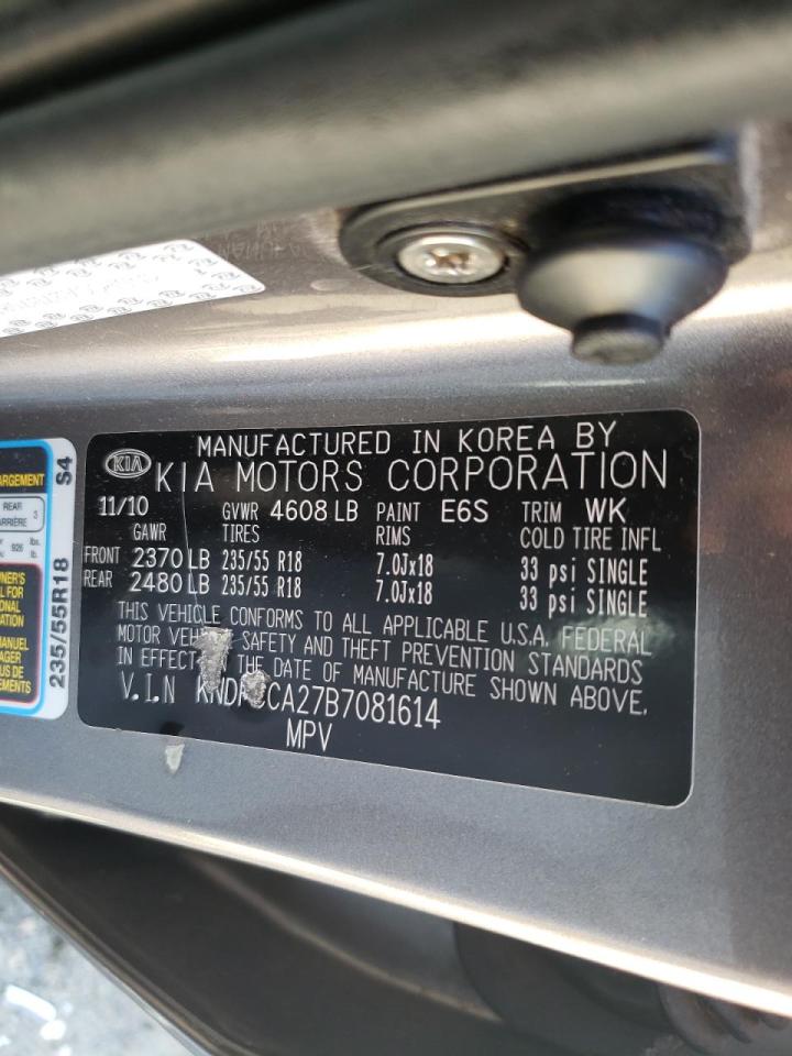 Photo 10 from auction – 2011 KIA SPORTAGE E with VIN KNDPCCA27B7081614