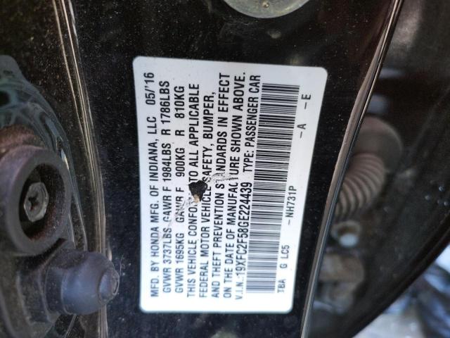 Photo 10 from auction – 2016 HONDA CIVIC LX with VIN 19XFC2F58GE224439
