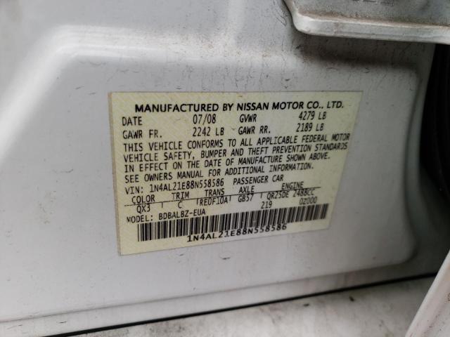 Photo 10 from auction – 2008 NISSAN ALTIMA 2.5 with VIN 1N4AL21E88N558586