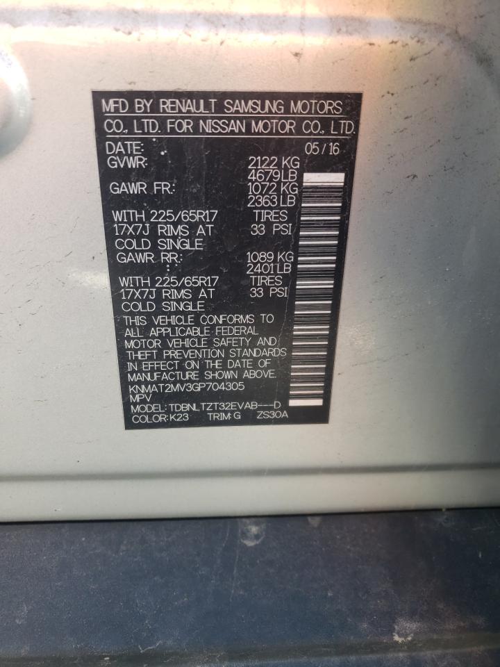 Photo 10 from auction – 2016 NISSAN ROGUE S with VIN KNMAT2MV3GP704305