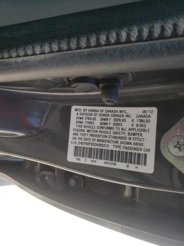 Photo 10 from auction – 2012 HONDA CIVIC EXL with VIN 2HGFB2F92CH595313