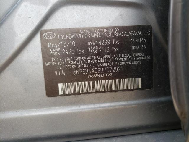 Photo 10 from auction – 2011 HYUNDAI SONATA GLS with VIN 5NPEB4AC9BH072921