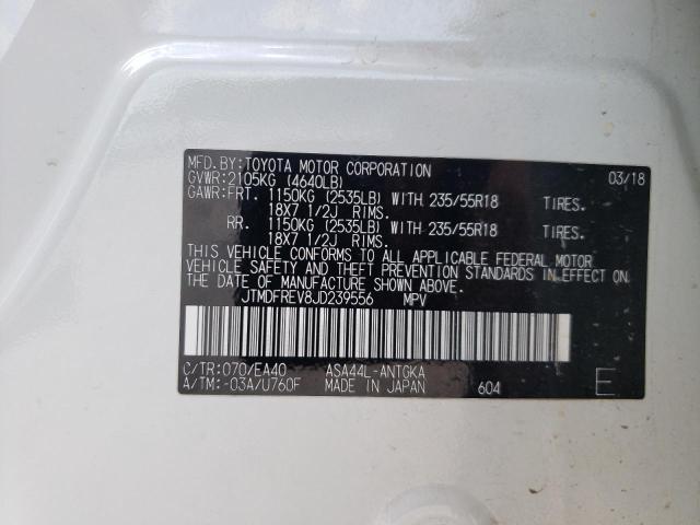 Photo 10 from auction – 2018 TOYOTA RAV4 LIMIT with VIN JTMDFREV8JD239556