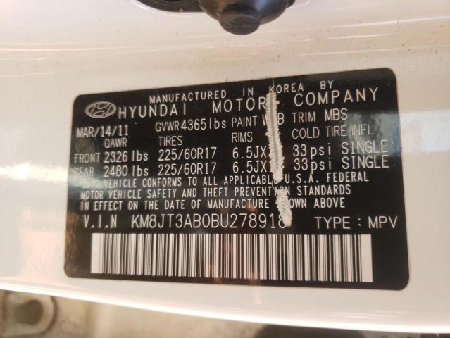 Photo 10 from auction – 2011 HYUNDAI TUCSON GL with VIN KM8JT3AB0BU278918