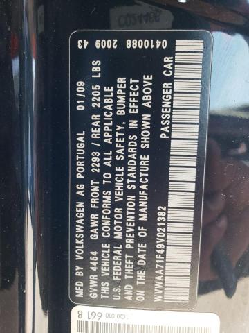 Photo 10 from auction – 2009 VOLKSWAGEN EOS TURBO with VIN WVWAA71F49V021382