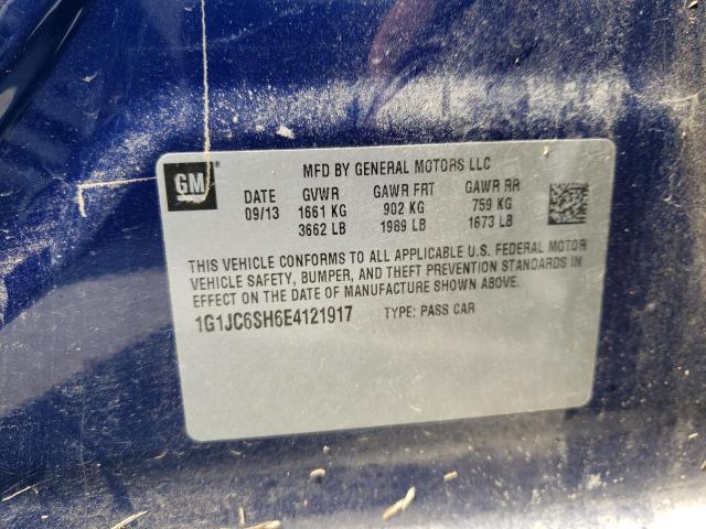 Photo 10 from auction – 2014 CHEVROLET SONIC LT with VIN 1G1JC6SH6E4121917
