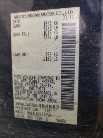 Photo 10 from auction – 2011 NISSAN ALTIMA BAS with VIN 1N4AL2AP2BN484882