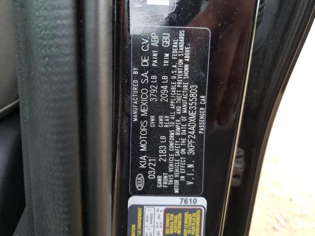 Photo 10 from auction – 2021 KIA FORTE FE with VIN 3KPF24ADXME355803