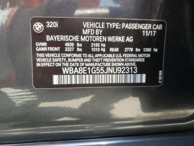 Photo 10 from auction – 2018 BMW 320 I with VIN WBA8E1G55JNU92313