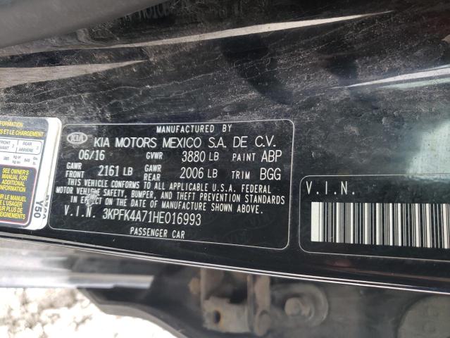 Photo 10 from auction – 2017 KIA FORTE LX with VIN 3KPFK4A71HE016993