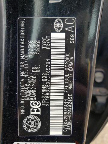Photo 10 from auction – 2007 TOYOTA COROLLA CE with VIN 2T1BR32EX7C765791