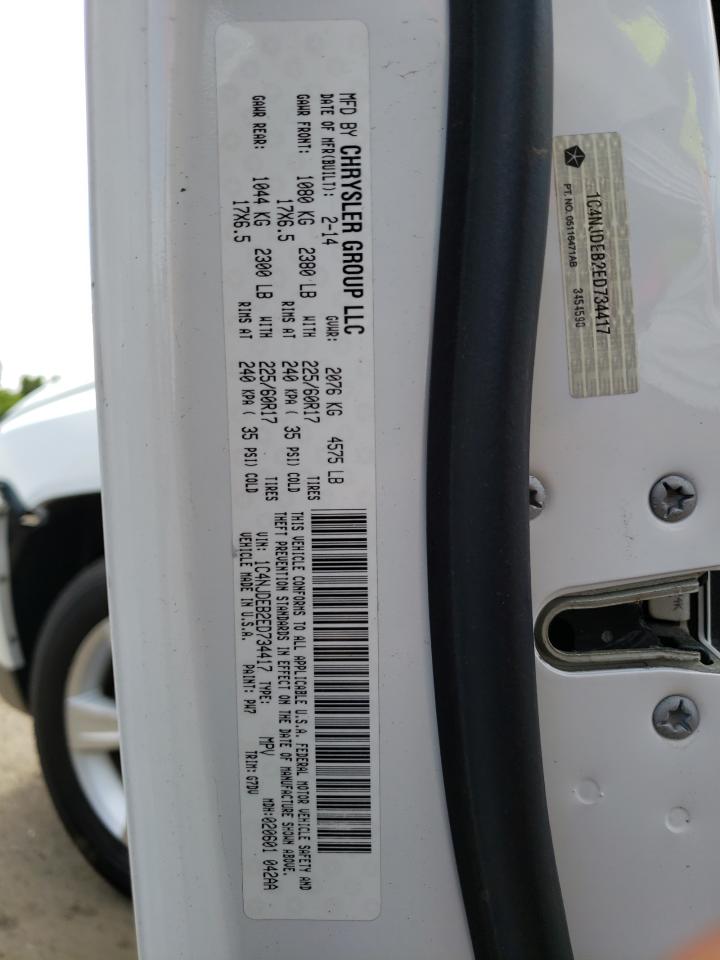 Photo 11 from auction – 2014 JEEP COMPASS LA with VIN 1C4NJDEB2ED734417
