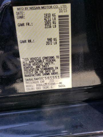 Photo 10 from auction – 2015 NISSAN ALTIMA 2.5 with VIN 1N4AL3AP3FC585551