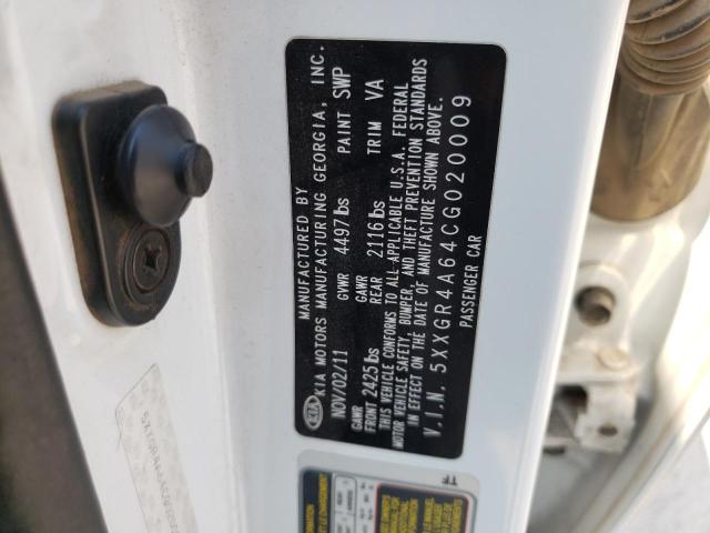 Photo 10 from auction – 2012 KIA OPTIMA SX with VIN 5XXGR4A64CG020009