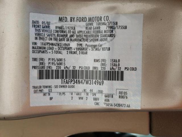 Photo 10 from auction – 2007 FORD FOCUS with VIN 1FAFP34N47W314969