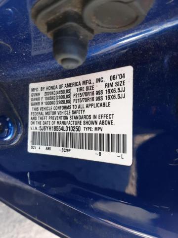 Photo 10 from auction – 2004 HONDA ELEMENT EX with VIN 5J6YH18554L010250
