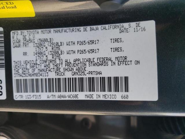 Photo 10 from auction – 2017 TOYOTA TACOMA DOU with VIN 3TMAZ5CN6HM034113