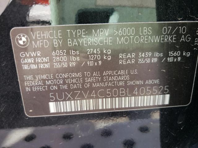 Photo 10 from auction – 2011 BMW X5 XDRIVE3 with VIN 5UXZV4C50BL405525