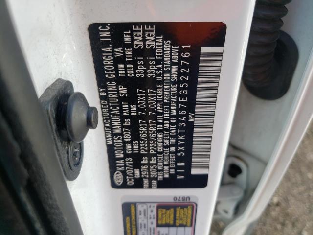 Photo 10 from auction – 2014 KIA SORENTO LX with VIN 5XYKT3A67EG522761