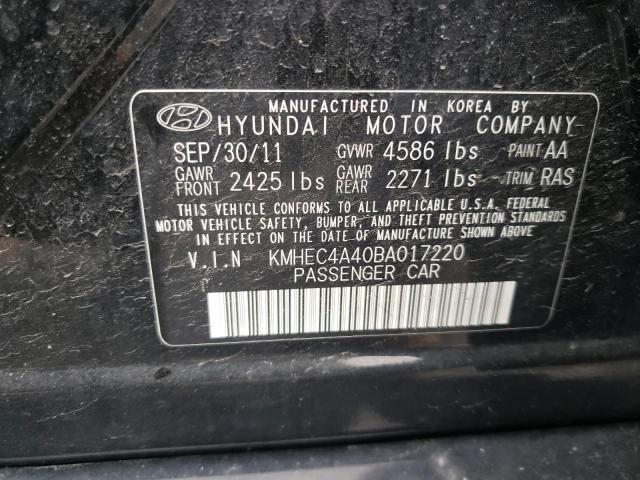 Photo 10 from auction – 2011 HYUNDAI SONATA HYB with VIN KMHEC4A40BA017220