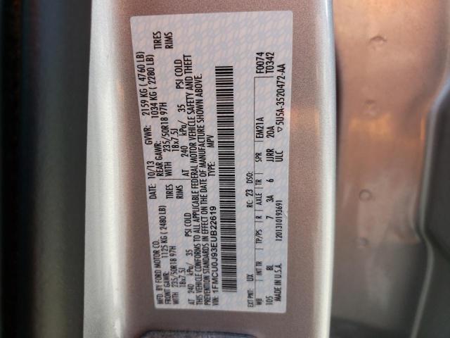 Photo 10 from auction – 2014 FORD ESCAPE TIT with VIN 1FMCU0J93EUB22619