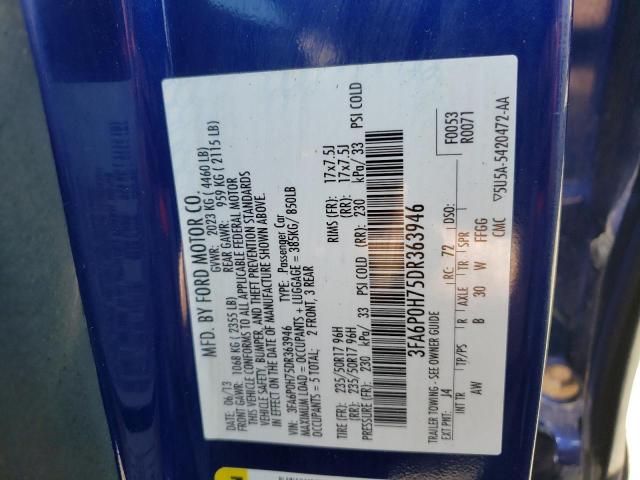 Photo 10 from auction – 2013 FORD FUSION SE with VIN 3FA6P0H75DR363946